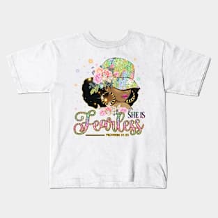 she is fearless Kids T-Shirt